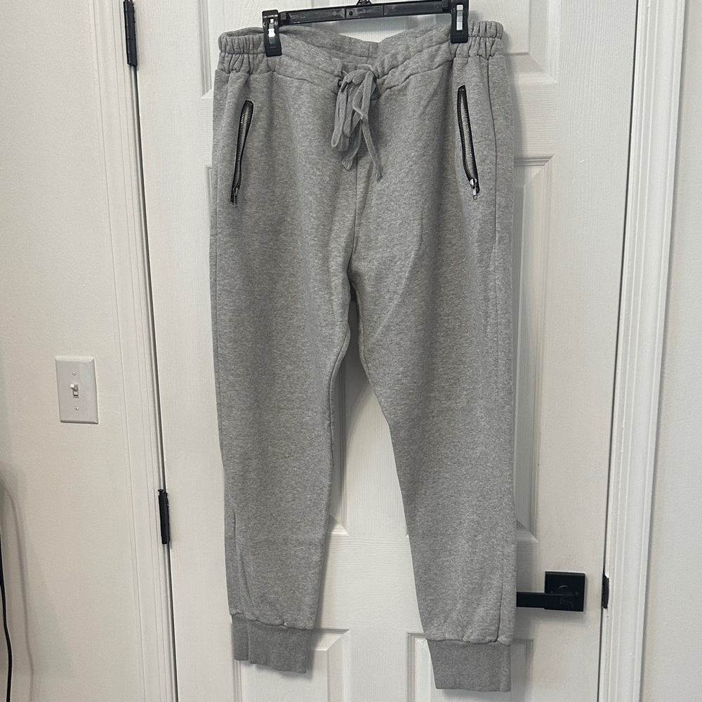 Classic Gray Men's Joggers with Drawstring Waist